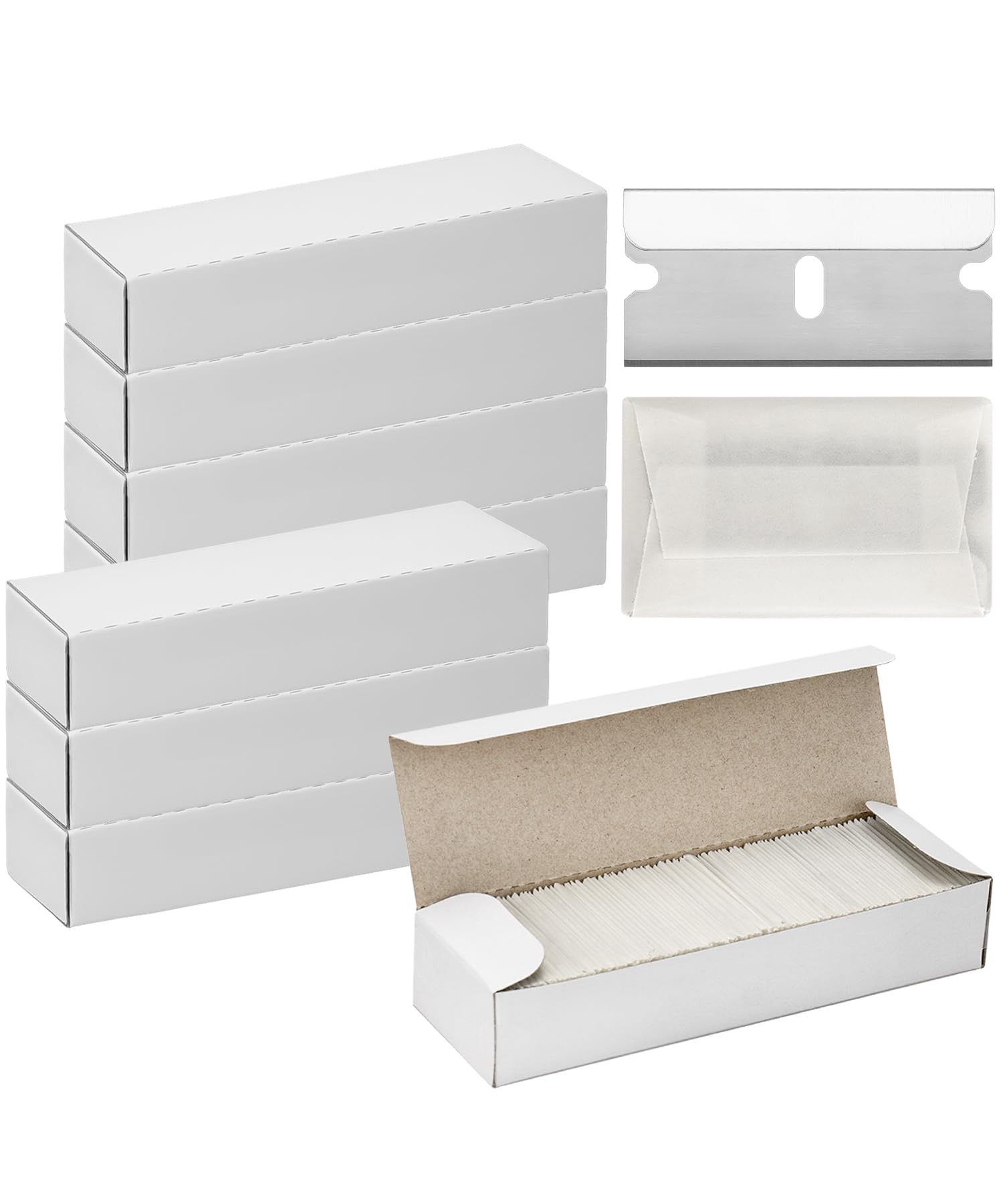 Bates- Single Edge Razor Blades, 800 Pack, Silver, Carbon Steel Razor Blades Single Edge Blades Image