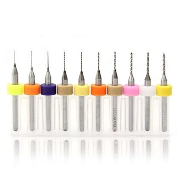 Generic 10Pcs High Quty Materials Mini PCB Print Circuit Board Carbide Micro Drill Bits Engraving Tool 0.3mm to 1.2 mm