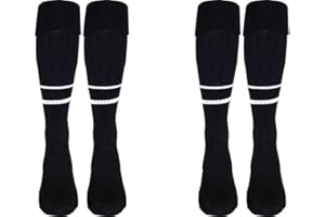 1 STOP SOCCER Soccer Referee Socks 2 Pair 2 Stripes (Inter 4-8)