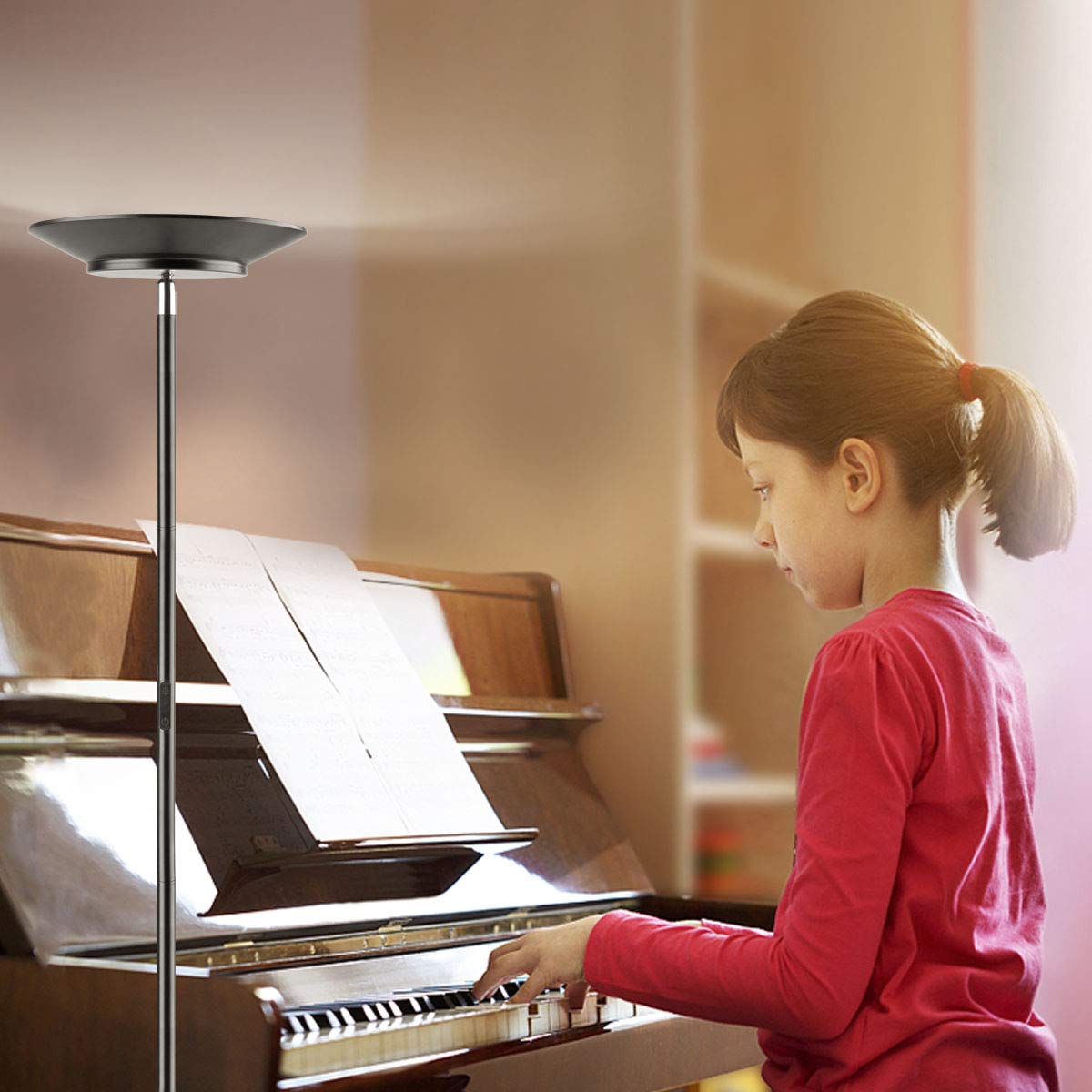 Floor Lamps, Joly Joy 30W LED Torchiere Super Bright Floor Lamp, Dimmable LED Floor Light with Remote Control and Touch Control, Standing Lamp with Stepless Dimmer for Living Room, Office and Bedroom