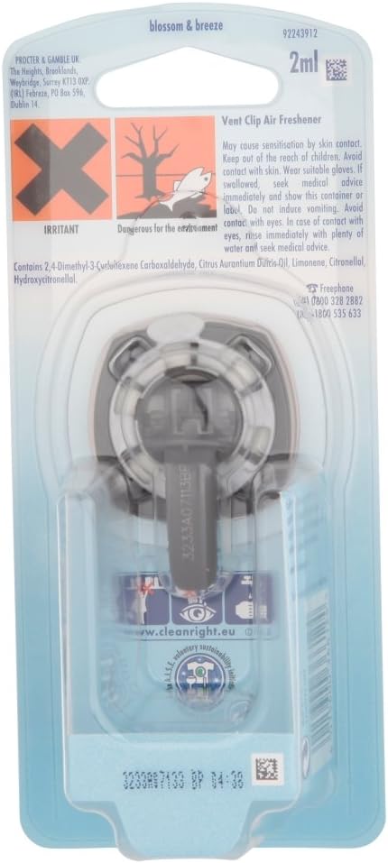 Febreze Clip-on Car Air Freshener Starter Kit Blossom and Breeze, 2 ml, 2 ml (Pack of 1) - Image 3