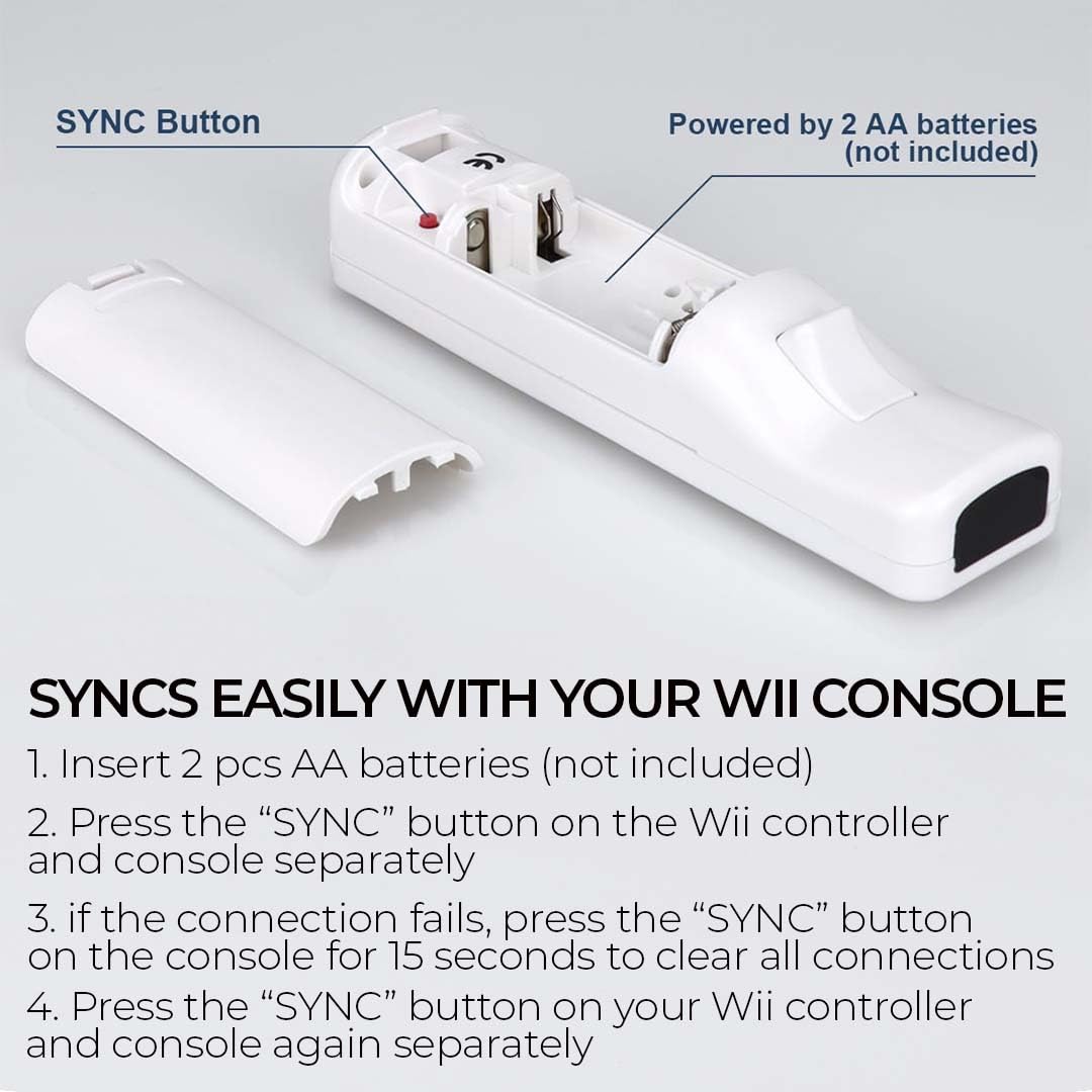 Wii Remote and Nunchuck Controller Bundle with Charging Dock - 2 Pack Motion Plus Remotes, 2 Nunchucks, 1 Charging Station, Compatible with Nintendo Wii & Wii U - White