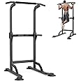Power Tower Dip Station & Pull-Up Bar for Home Gym – Adjustable Height Strength Training Equipment for Pull-Ups, Dips, Push-Ups & More