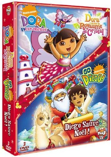 Dora L'exploratrice - Dora Sauve Le Royaume De Cristal + Go Diego! - Vol. 6 : Diego Sauve Noël ! - Pack