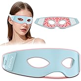 Amifiy Red Light Therapy for Eyes, 3 Minutes Infrared Red Light Eye Mask for Under Eye Dark Circles, Eye Bags & Wrinkles, Collagen Booster Anti-Aging Device For Women & Men, Soft Silicone