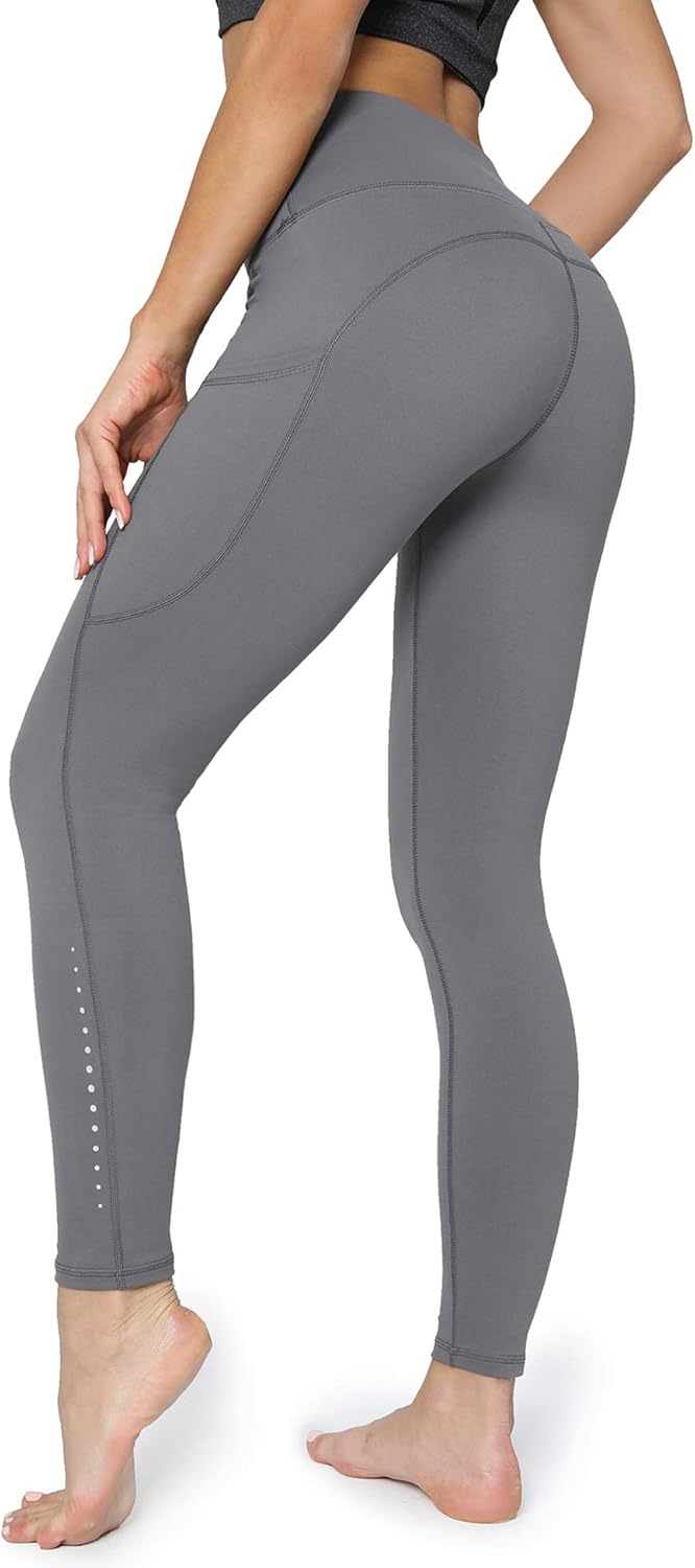 POSHDIVAH Ultra Soft Yoga Pants for Women High Waisted Tummy Control Workout Leggings with Pockets at  Women’s Clothing store