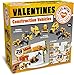 JOYIN 28 Pack Valentines Party Gift Cards with Mini Construction Vehicle Toy Set for Kids Valentine's Classroom Exchange Prizes