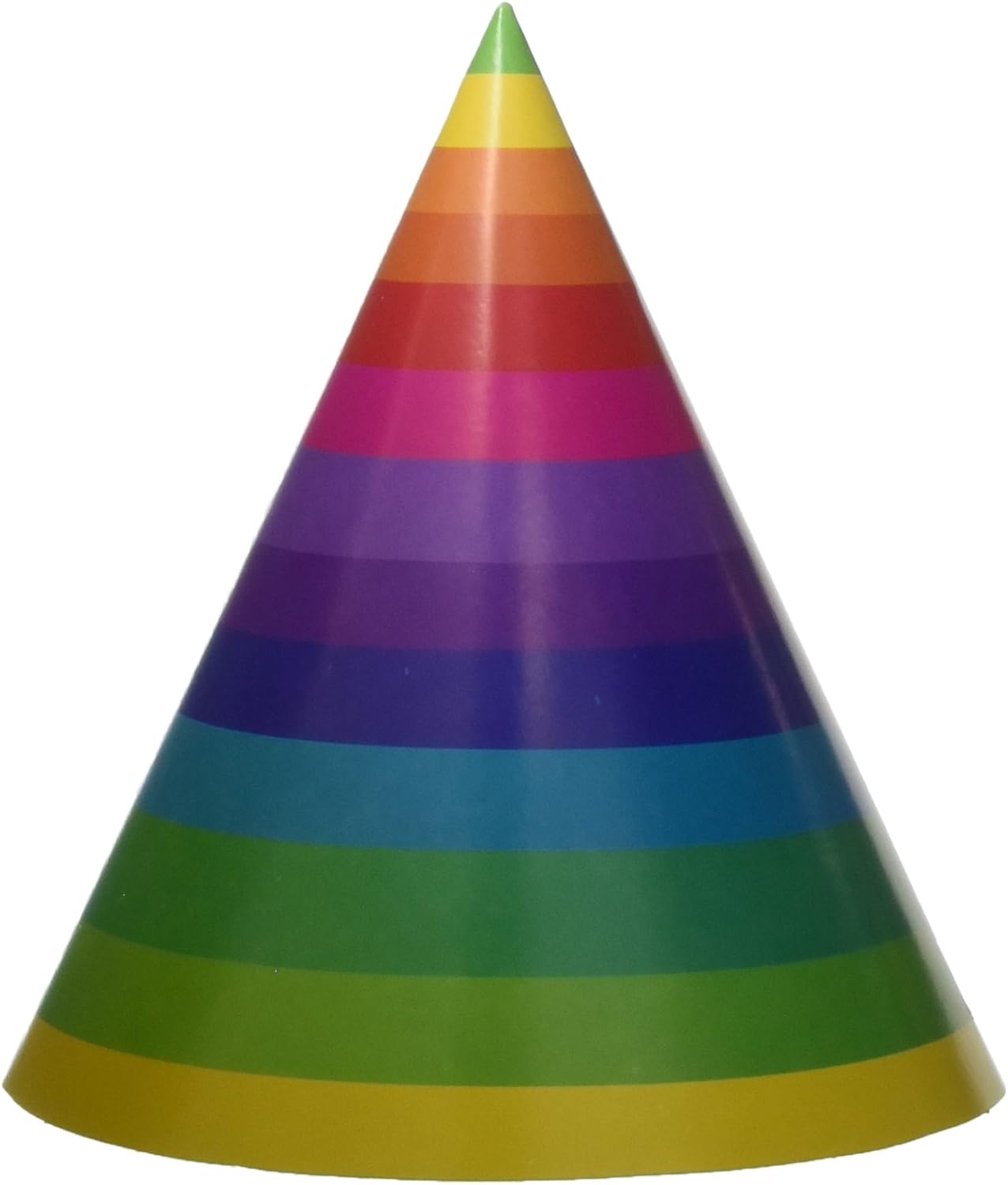 Creative Converting 205972 Cone Party Hats, 7" x 5.75", Rainbow (8 count): Kitchen & Dining