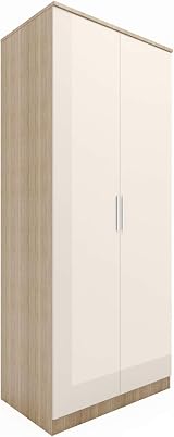 ELEGANT Cream Oak 2 Door Wardrobe Set with 4 Drawers & Nightstand view 4