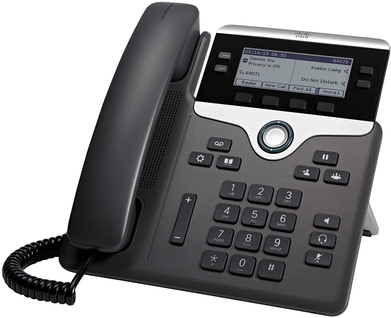 Cisco IP Phone 7841 with Multi-Platform Phone Firmware, 3.5-inch Grayscale Display, Class 1 PoE, Supports 4 Lines (CP-7841-3PW-NA-K9=)