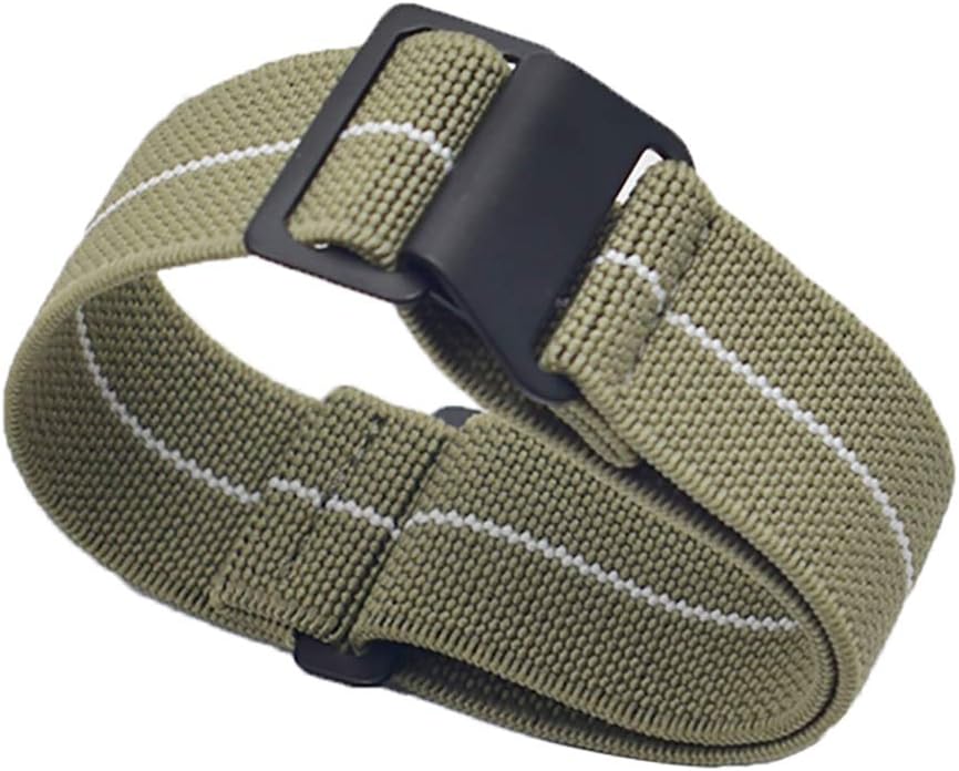 Onthelevel French Troops Parachute Bag for NATO Nylon Elastic Belt Watchband 18mm 20mm 22mm Watch Strap