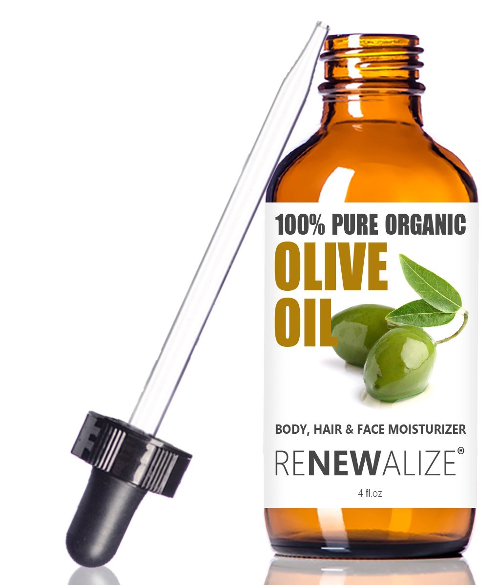 Buy Organic Extra Virgin OLIVE OIL Skin Moisturizer in Convenient Sized 4 oz. Dark Glass Bottle