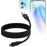 BoxWave Cable Compatible with Oppo Reno 7 - DirectSync - USB 3.0 A to USB 3.1 Type C, USB C Charge and Sync Cable - 6ft - Black