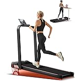 CURSOR FITNESS 12% Incline Treadmills for Home 300LBS Foldable Walking Pad with Handle Bar