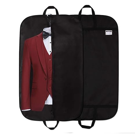 2 x Premium Kleidersack, STEVOY Hochwertige Kleiderhülle für Anzug und Kleid, Atmungsaktive Anzugtasche für Reisen, 100 x 60 