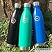 Stainless Steel Vacuum Insulated Water Bottle, BPA Free Double Walled Leak Proof Thermos Flask with Copper Lining, Drinks Stay Hot & Cold (25 oz, Mint)