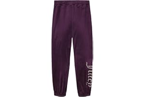 Juicy Couture Girls' Pull-on Plush Velour Jogger, Ribbed Waist & Cuffs