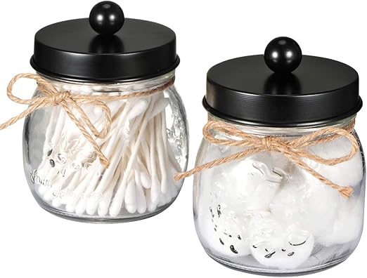 Amazon Com Sheechung Apothecary Jars Set Mason Jar Decor Bathroom
