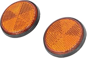 Luqeeg Universal Red Round Reflector 2 Pieces Safety Reflectors for Motorcycles and Easy to Install for ATVs, and More