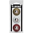 Team Golf NCAA Regulation Size Golf Balls, 3 Pack, Full Color Durable Team Imprint
