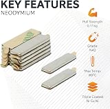FIRST4MAGNETS Adhesive Neodymium Magnet 20x6x1.5mm N42 Pack of 10 view 4