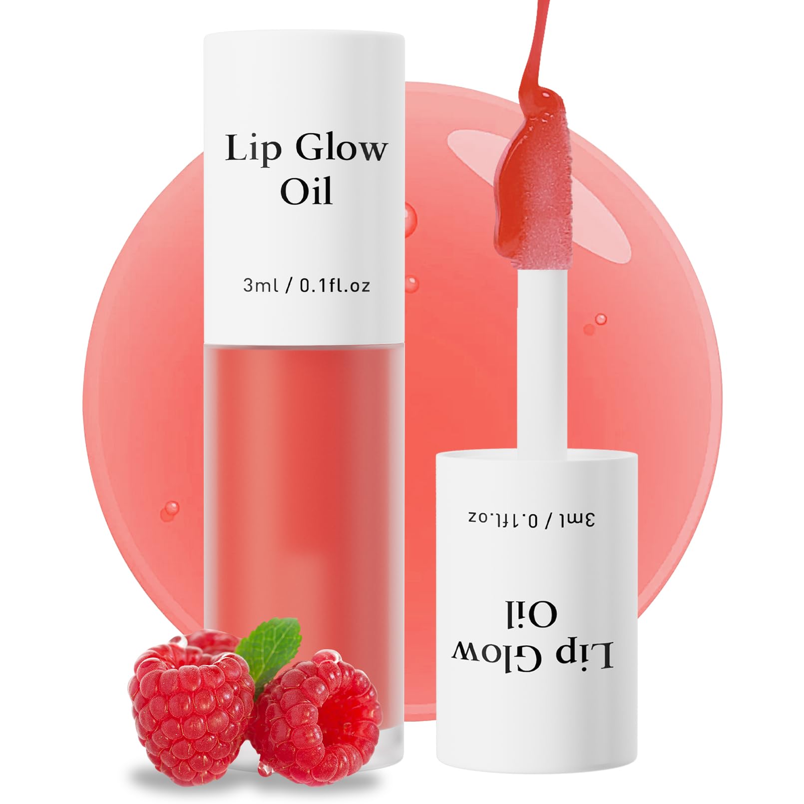 Hydrating Lip Glow Oil, Moisturizing Lip Plumper Gloss, Transparent Plumping Lip Gloss, Lip Oil, Lip Balm for Lip Care and Dry Lips