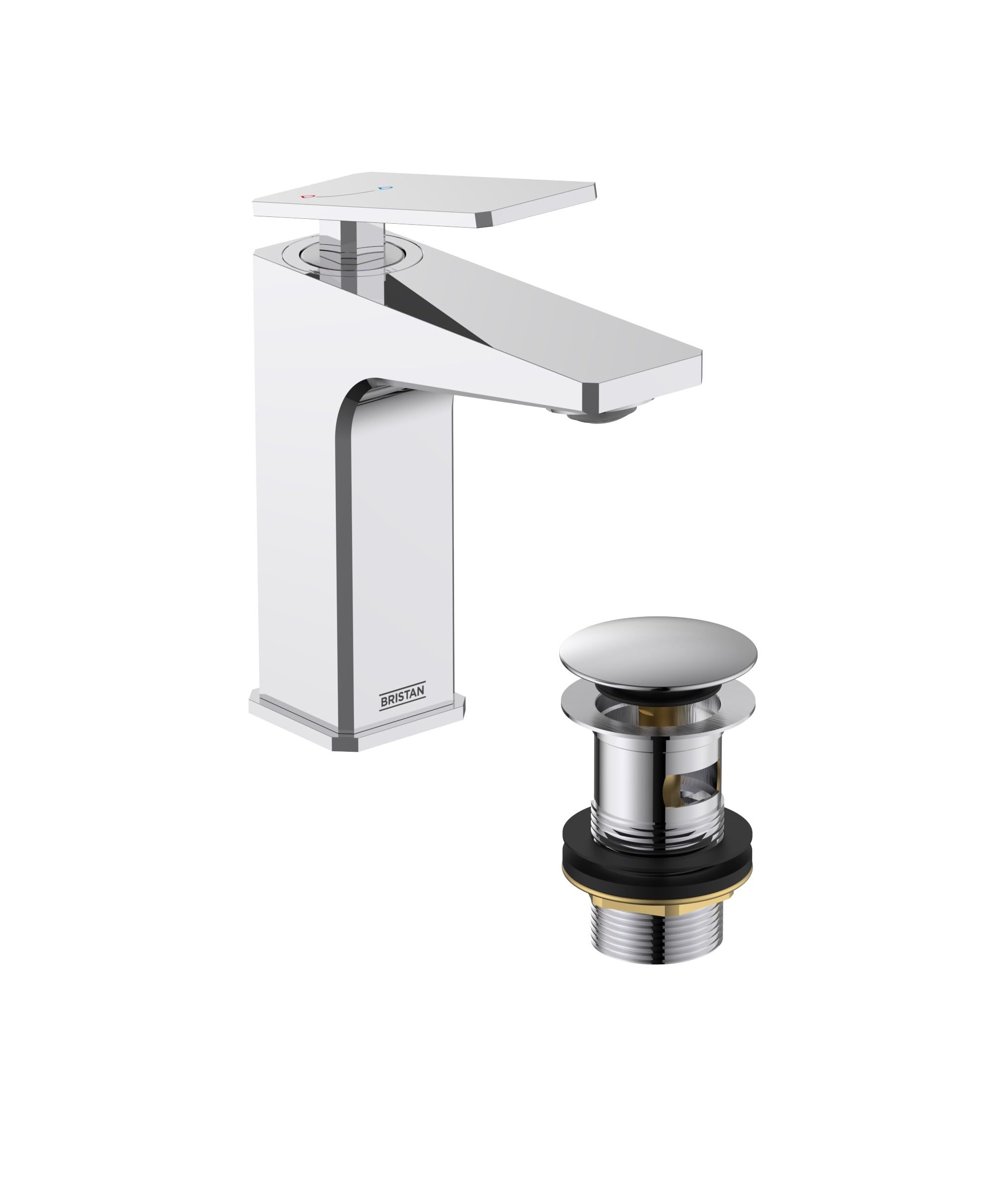 Delgado Eco Start Basin Mixer with Clicker Waste Chrome