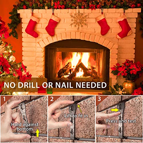 Brick Hook Clips (4 Pack) for Hanging Outdoors, Brick Hangers Fits