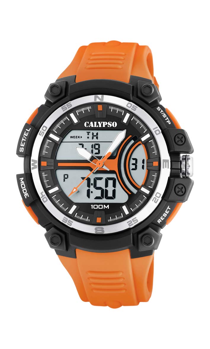 CALYPSO Watches Mens Quartz Watch, Analogue-Digital Display and Plastic Strap K5779/1