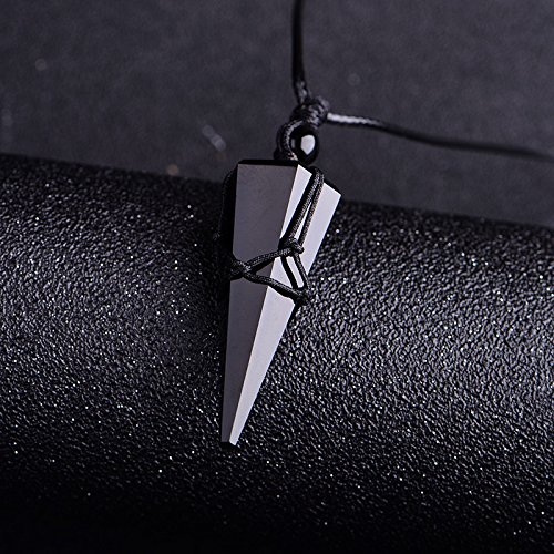 usongs Obsidian necklace pendant Star series Pendulum Crystal necklace pendant men necklace pendant sweater chain gift hexagonal awl
