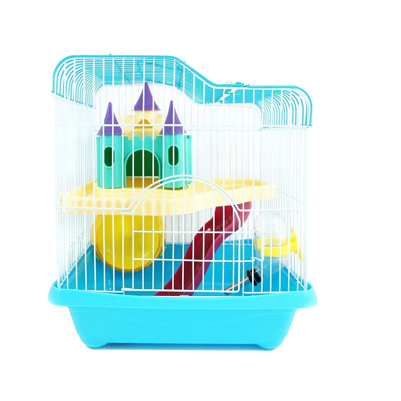 BPS® BPS-1340 Chalet Hamster Cage with Ladder, Tunnel and Special House, Random Colour, 28 x 21 x 31 cm