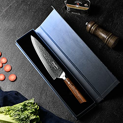 aisyoko Damascus chef knife 8inch sharp kitchen knife Japan VG10