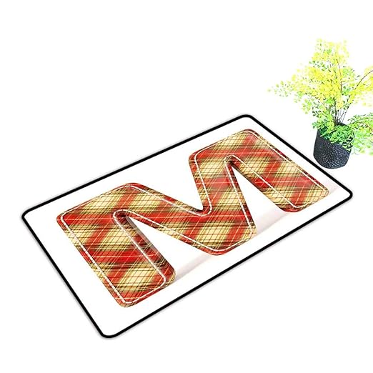 Diycon Felpudo Para Exteriores Diseño De Letra M