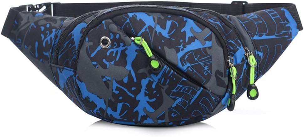 Waterproof Fanny Pack for Travel Hiking Holiday Money Hip Bag for Men Women, Blue