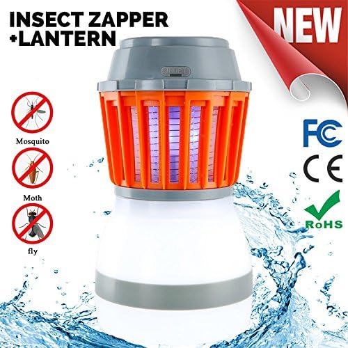 ODAR 2-in-1 Bug Zapper & Camping Lantern - Rechargeable LED Lantern - IPX67 Waterproof Mosquito Killer - Portable Tent Light - Lightweight Camping Gear and Accessories – for Residential and Outdoors