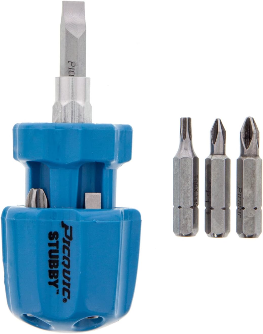 Picquic Stubby Multi-bit Screwdriver Colors Vary: Home Improvement