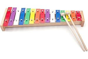 ZDYWY Wooden Xylophone Glockenspiel Musical Toy for Kids Children Boys Girls with 15 Tone Keys