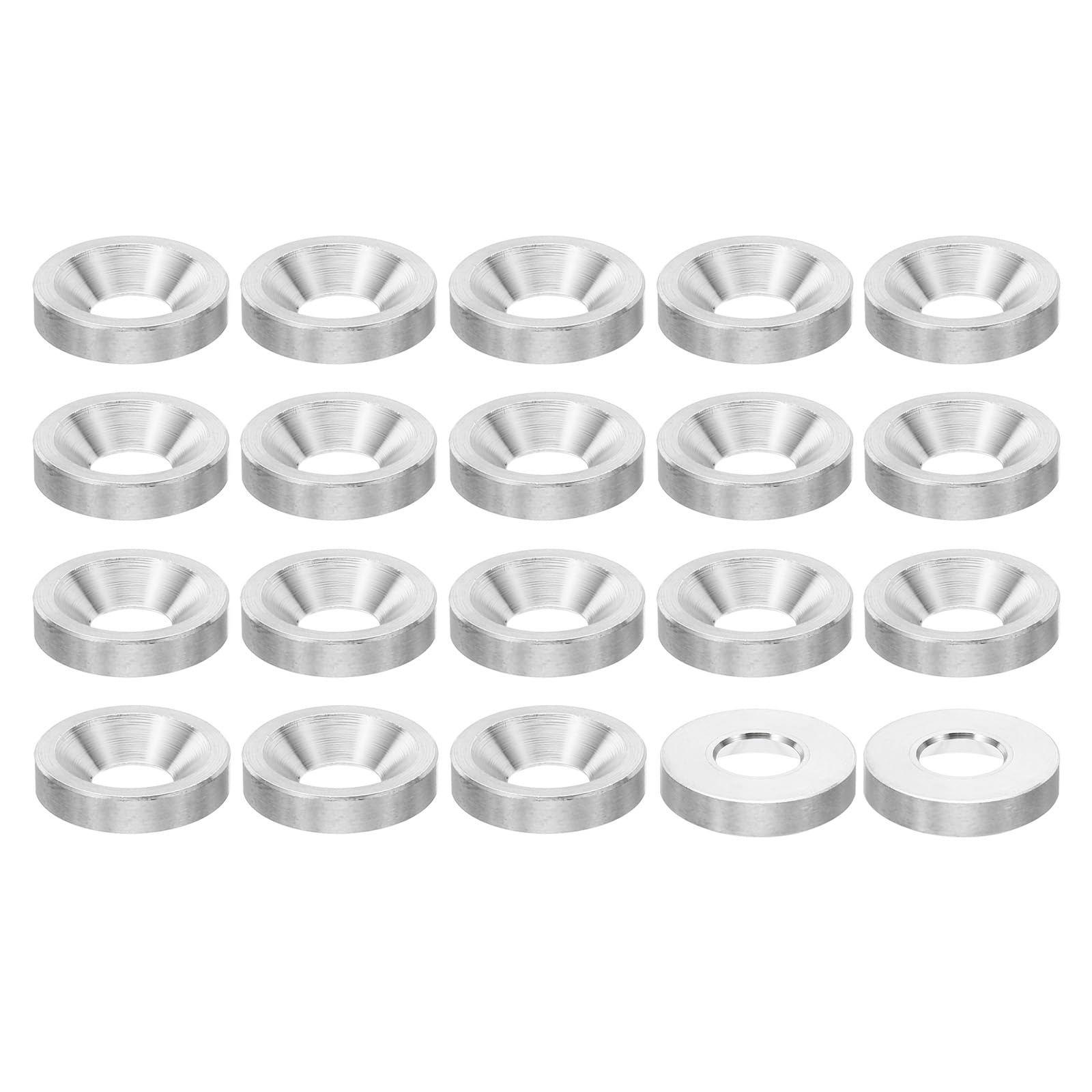 PATIKIL M6 Finish Countersunk Washer, 20pcs 16mm Dia. 3.5mm Tall Solid 304 Stainless Steel CNC Finish Cup Washer Flat Screw Head Gasket for Construction — image 1