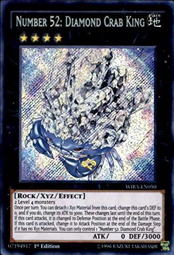 Amazon Com Yu Gi Oh Number 52 Diamond Crab King Wira En050 Secret Rare 1st Edition Wira En050 Wing Raiders 1st Edition Secret Rare Toys Games
