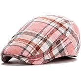 IDASHPO Men's Newsboy Cap, Ivy Style Gatsby Flat Cap, Adjustable Irish Cabbie Ivy Driving Hunting Cap.