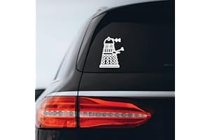 BARGAIN MAX DECALS Dalek Side Sticker Decal Notebook Car Laptop 4" x 5" (White)