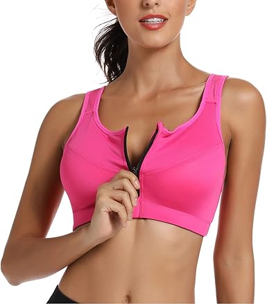 sujetador deportivo cremallera delantera