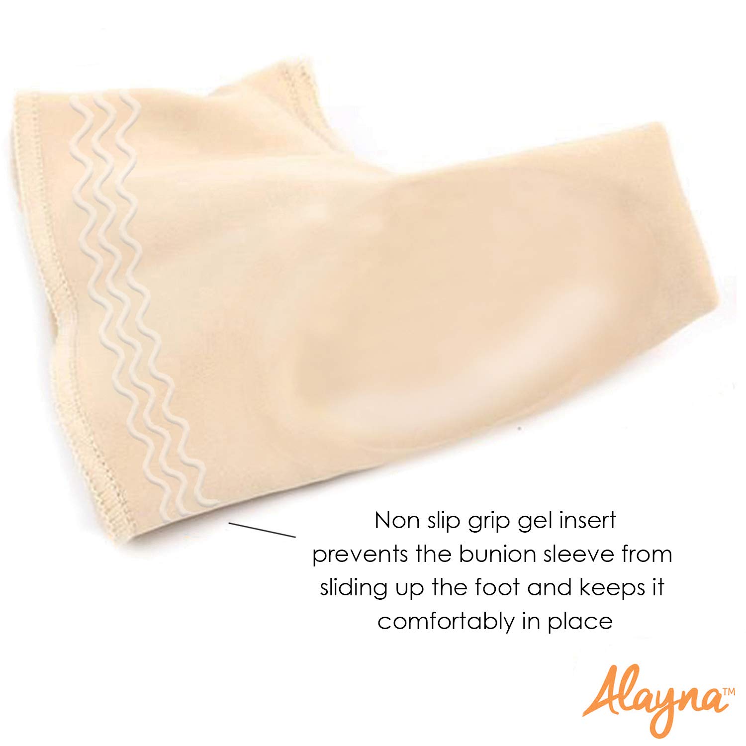 Alayna MEDIUM Bunion Corrector with Non-Slip Grip Insert and Gel Cushion Pad Splint Orthopedic Bunion Protector and Pain Relief Men/Women - Hallux Valgus Realignment Stops Bunion Pain (2 PCS) : Beauty