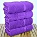 Chakir Turkish Linens Premium Cotton Absorbent Turkish Towels (Bath Towel - Set of 4, Eggplant)