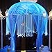 16.5 Feet Crystal Beads Chain Garland of Azure Chandelier Bead Lamp Chain for Wedding Party Tree Garlands Decoration， DIY Craft Jewelry Making and Other DIY Projects(Azure)