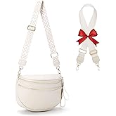 Leather Crossbody Bum Bag for Women,Large Sling Bum Bag Wallets Slouchy Belt Purse with 2Pcs Adjustable Strap
