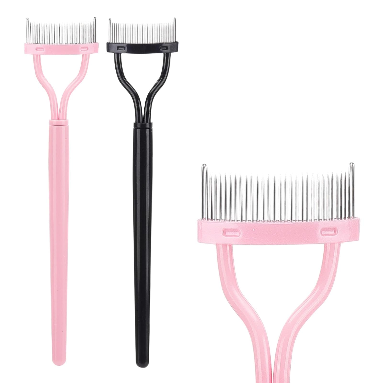 Photo 1 of 2 Pcs Eyelash Separator Tool Mascara Brushes Eyelash Comb Separator Definer Lash Comb for Combing, Separating Lashes