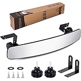10L0L Golf Cart Rear View Mirror, 16.5 Inch Extra Wide 180 Degree Panoramic Mirror with Adjustable Viewing Angle Design for E
