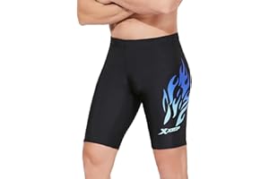 KANAV Men's Swim Jammers Athletic Swimsuit Compression Swimwear Bathing Swimming Shorts Endurance Long Racing Training