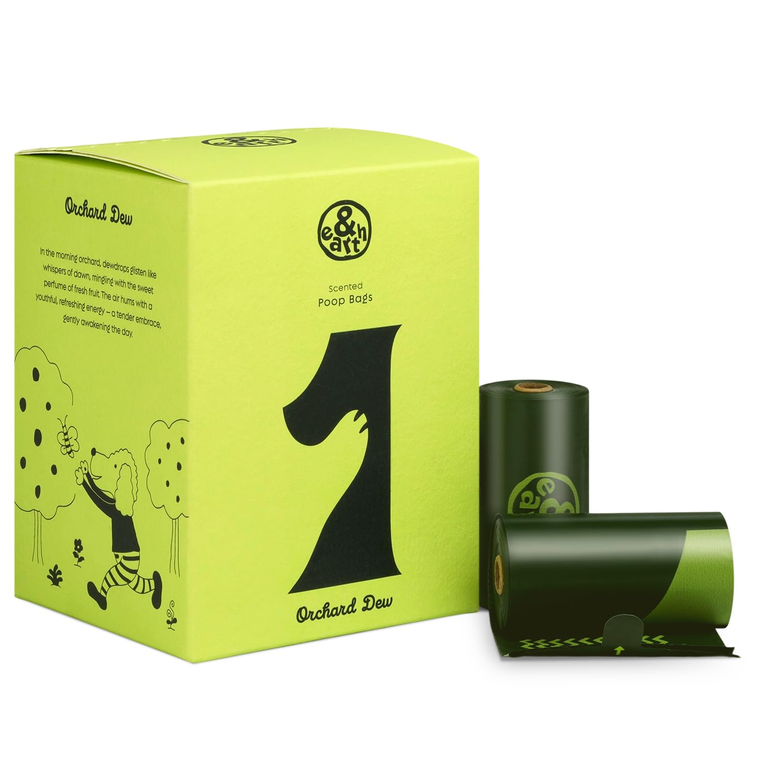 Photo 1 of &earth Poop Bags for Dogs, Leak-Proof, Extra Thick, Fig-Scented, Waste Bag Refill Rolls, 9x13 Inch, 270 Count